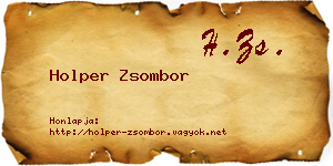 Holper Zsombor névjegykártya