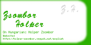 zsombor holper business card